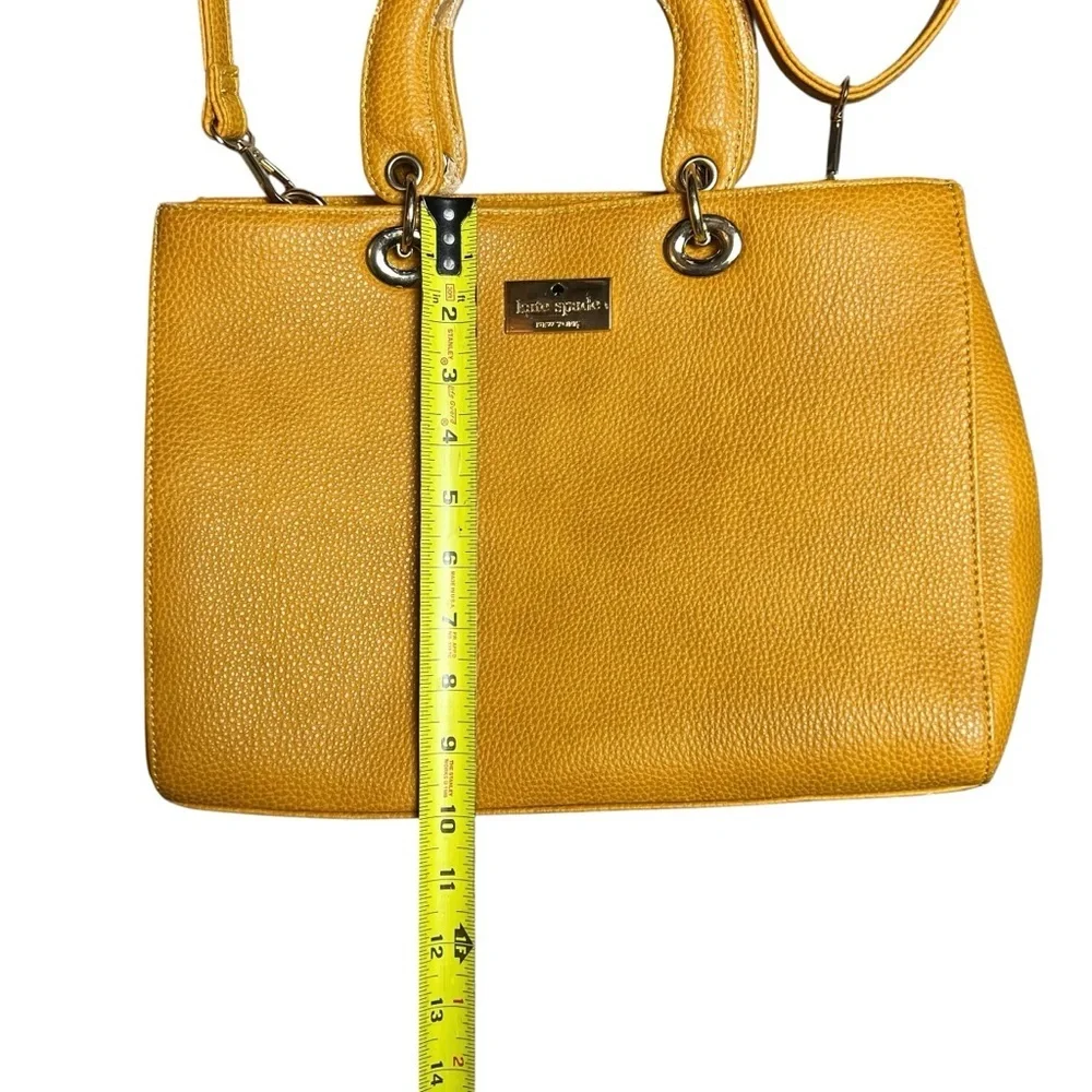 Kate Spade Pebble Leather Handbag Crossbody In Mustard Yellow